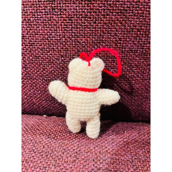 Vintage Christmas tiny bear ornament - Picture 2 of 4